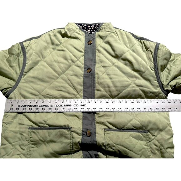BLANKNYC Sage & Floral Reversible Quilted Jacket Lagenlook Women Medium NWT - Picture 6 of 10
